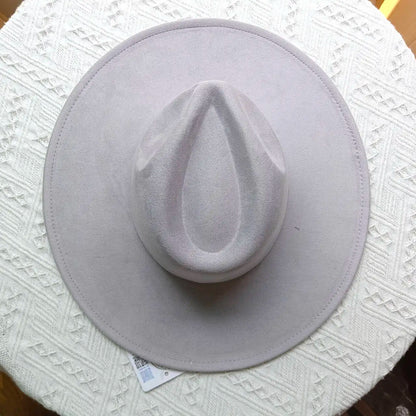 Suede Fedora Multicolor Heart-shaped Top 9.5cm Brim Men and Women Jazz Hat Panama Hat