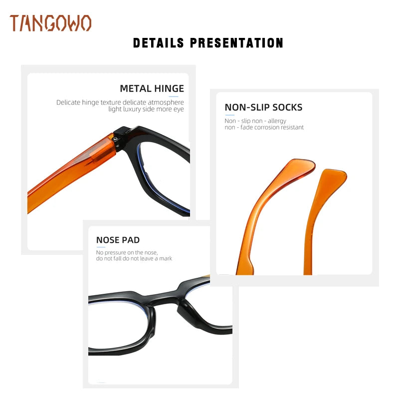 TANGOWO Blue Light Blocking Glasses for Men Lunette De Lecture Femme Reading Glass Man Eyeglass Frames Women Myopia Lenses Woman
