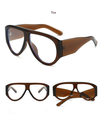 Big Frame Pilot Reading Glasses Frame Women Classic Oversized Prescription Eye Glasses Frame Brand Computer Eyeglasses Unisex