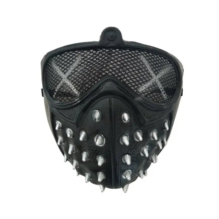 Punk 3-color Unique Styling Rivet Design Cool Lightweight Halloween Death God Halloween Plastic Comfortable To Wear Mask 55g