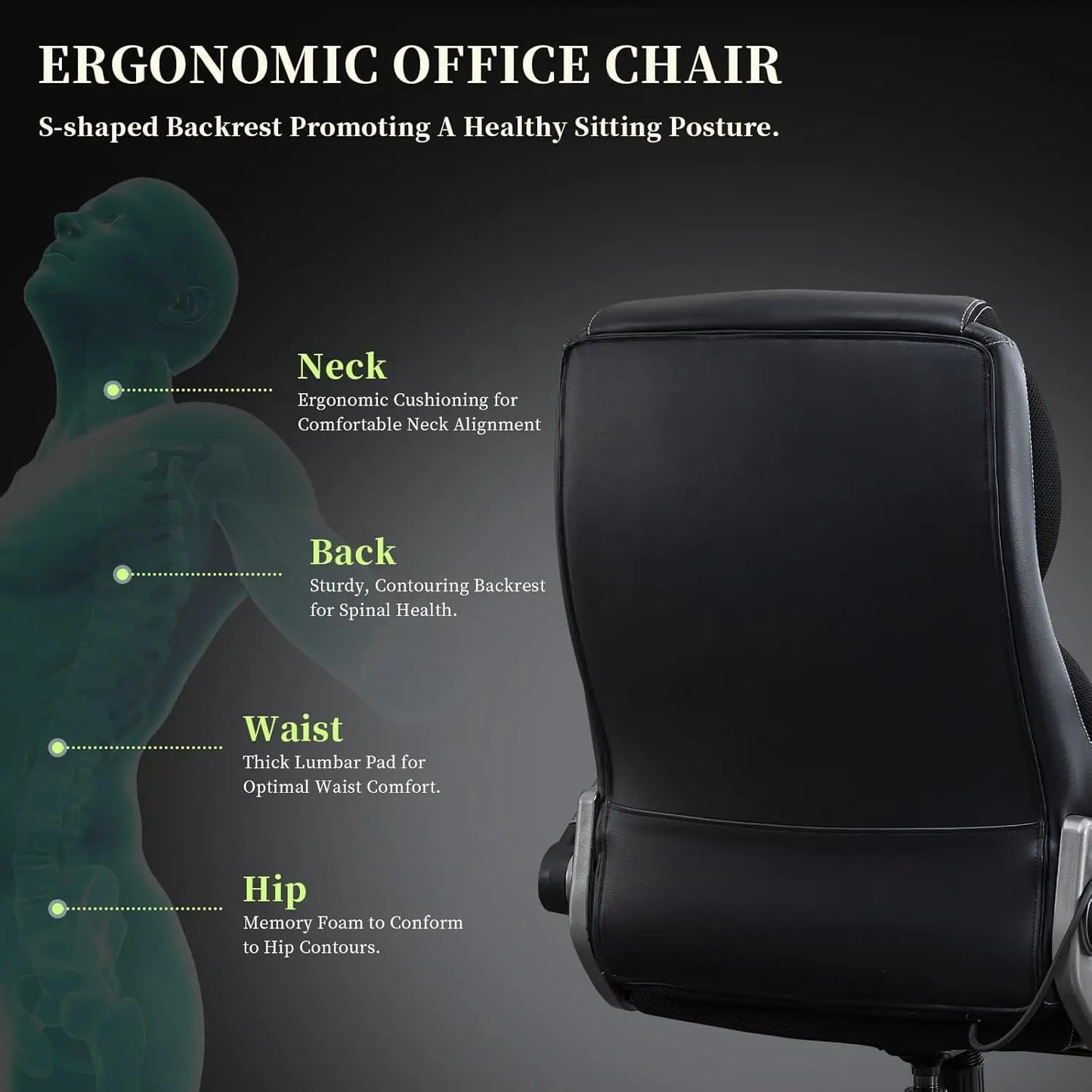 700lbs Big and Tall Office Chair for Heavy People with 5D Flip Armrests Heavy Duty Executive Chair with Adjustable, Customized