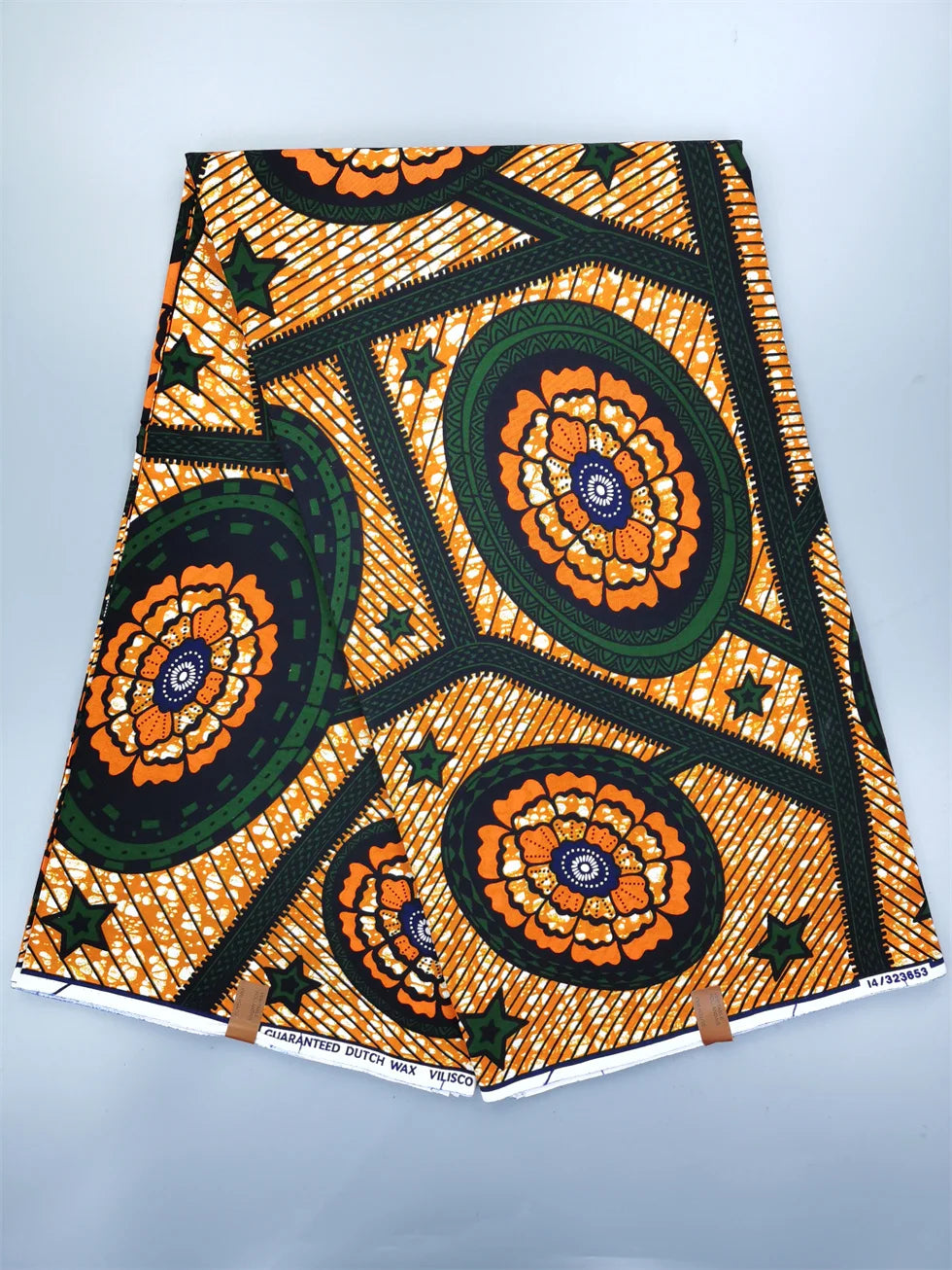 Dutch Hollandais Printed Fabric for African Classical Dress Veritable Real Wax Guaranteed 100% Cotton 6 Yards