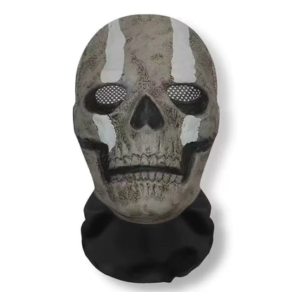 Halloween Mask Cosplay Props Full Face Elastic Mesh Breathable Skull Headcovers Horror Party Halloween Ghost Face