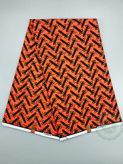 Dutch Hollandais Printed Fabric for African Classical Dress Veritable Real Wax Guaranteed 100% Cotton 6 Yards