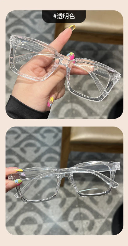 Transparent square Computer Glasses Frame Women Men Anti Blue Light Black Eyewear Blocking Glasses Optical Spectacle Eyeglass