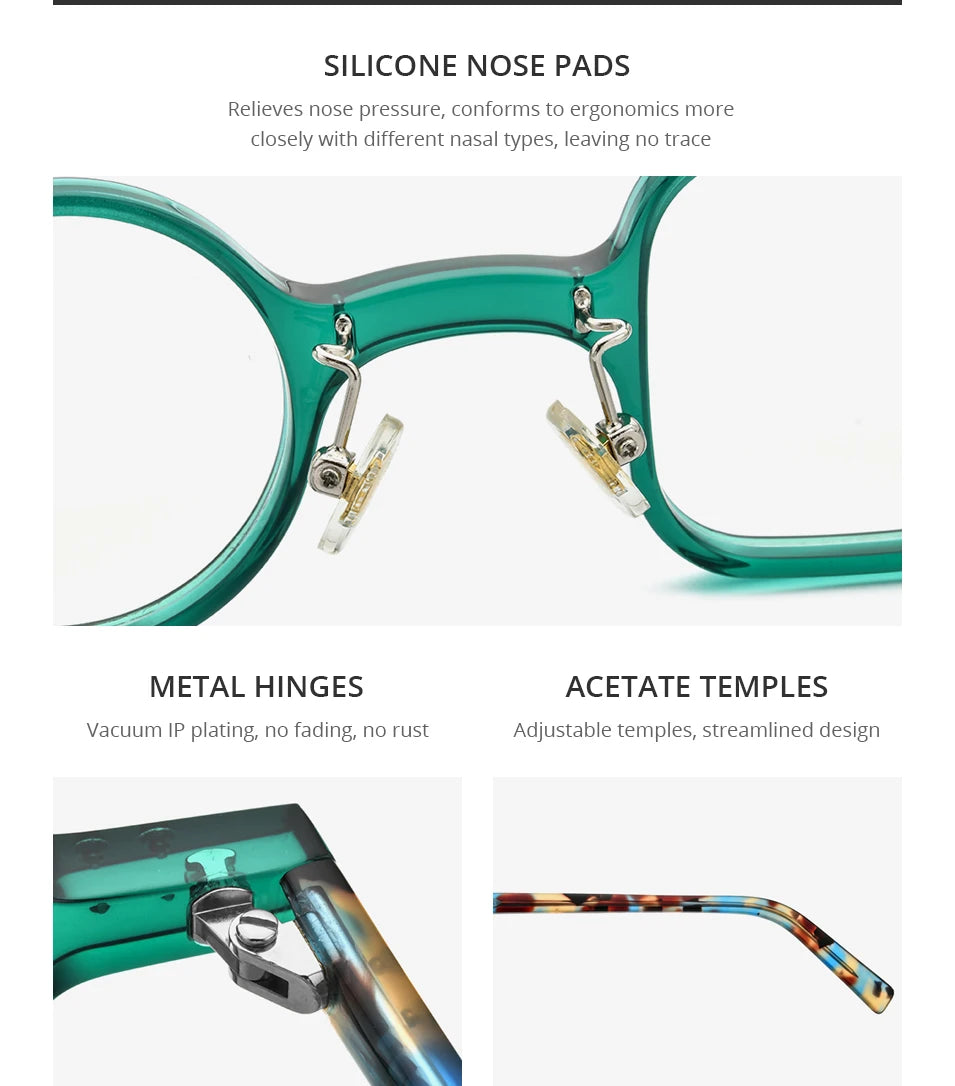 FONEX HEPIDEM Acetate Eyeglasses Frame Men 2025 New Small Round Brand Design Glasses Women Retro Vintage Eyewear Spectacles 9341