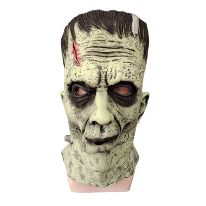 Horror Frankenstein Latex Mask Cosplay Monster Costume Mask Mad Scientist Movie Halloween Party Horror Men's Cosplay Costume
