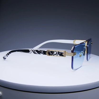 Fashion Rimless Sunglasses Men Women Populare Frameless Sun Glasses Male Female Classic Small Square Summer Traveling Shades