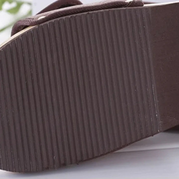 Natural Pebbles Acupressure Massage Slippers Feet Care Rotating Massage Stone Sandals Anti-slip Adjustable Foot Massager Shoes