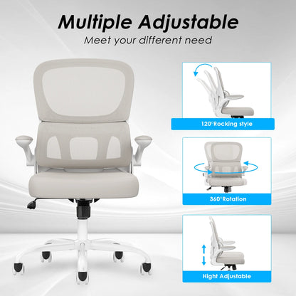 Office Chair, Mesh Ergonomic Office Chair with Lumbar Support, Comfy Computer Desk Chair