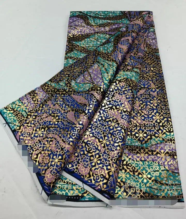 2022 New Hot Sale African Wax Fabric Cotton Material Nigerian Ankara Block Prints Batik Dutch High Quality Sewing Cloth