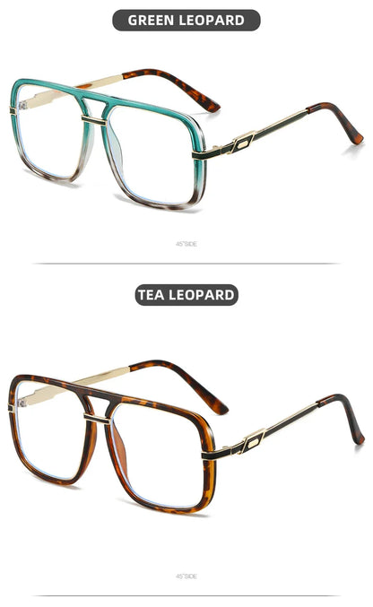 Oversize Square Designer Reading Glasses Women Luxury Brand Double Bridge Prescription Blocking Blue Light Presbyopic Eyeglasses