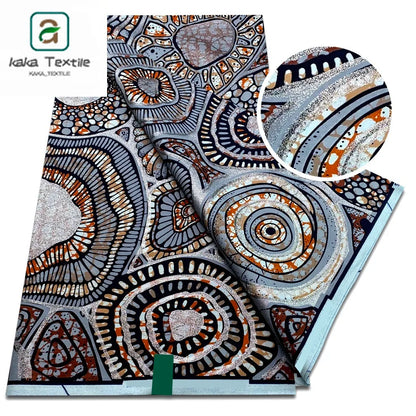 Newest Super Grand African Wax Glitter Glam Fabric Sprinkle Cotton Ankara Batik Material Pagne Wax Gold Print For Sew Uniform