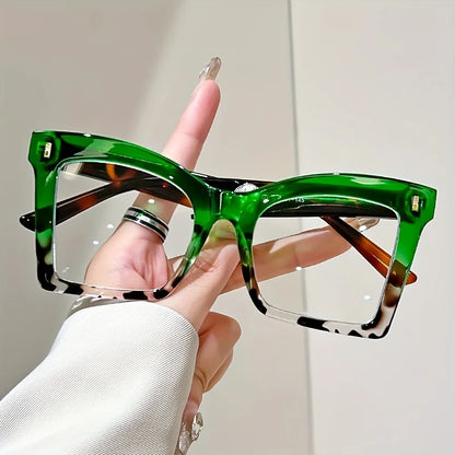 Elegant Full Rim Square Reading Glasses for Women, PC Frame, Clear Les, Magnification  1.0 to  4.0, Fashion Reading Glasses