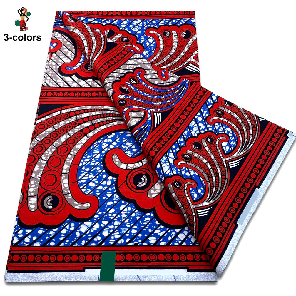 2025 Guaranteed Veritable Original African Wax Print Fabric Real Nigerian 100% Cotton Ankara Wax Fabric Soft Pagne Spuer Batik
