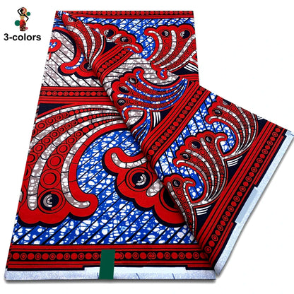 2025 Guaranteed Veritable Original African Wax Print Fabric Real Nigerian 100% Cotton Ankara Wax Fabric Soft Pagne Spuer Batik