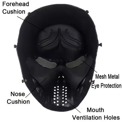 Men's Skull Warrior Mask Cool Camouflage Party Cosplay Accessory Unique Birthday Gift for Boyfriend Horror Game Party Decoration