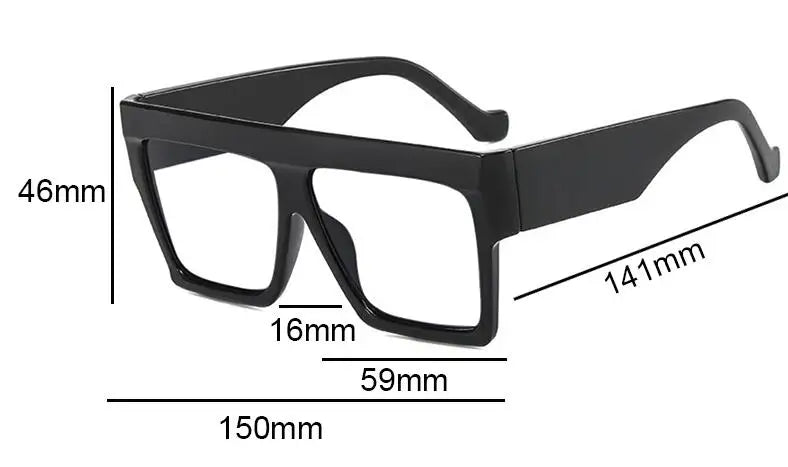 Fashion Designer Oversized Square Reading Glasses Women Men Large Frame Lady Elegant Eyeglasses Clear Anti Blue Light Vision +2
