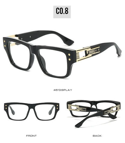 Retro Square Big Size Anti Blue Light Reading Glasses Men Prescription Optical Lenses Eyewear Brand Design Eyeglass Frame
