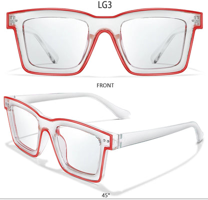 3 Pairs Fashion Casual Sunglasses For Women Large Transparent Shades Eyewear Daily Outfit shopping Selfie Hiking Travel Beach