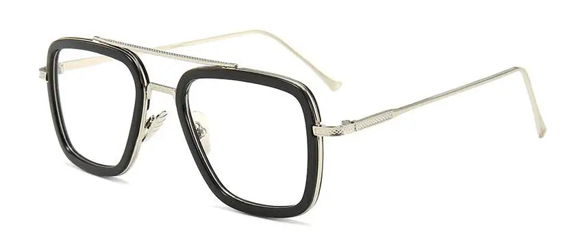 Tony Stark Glasses Men Women Magnifier Reading Eyewear Steampunk Blue Light Blocking Square Eyeglasses Plus Diopter +0.5 +6