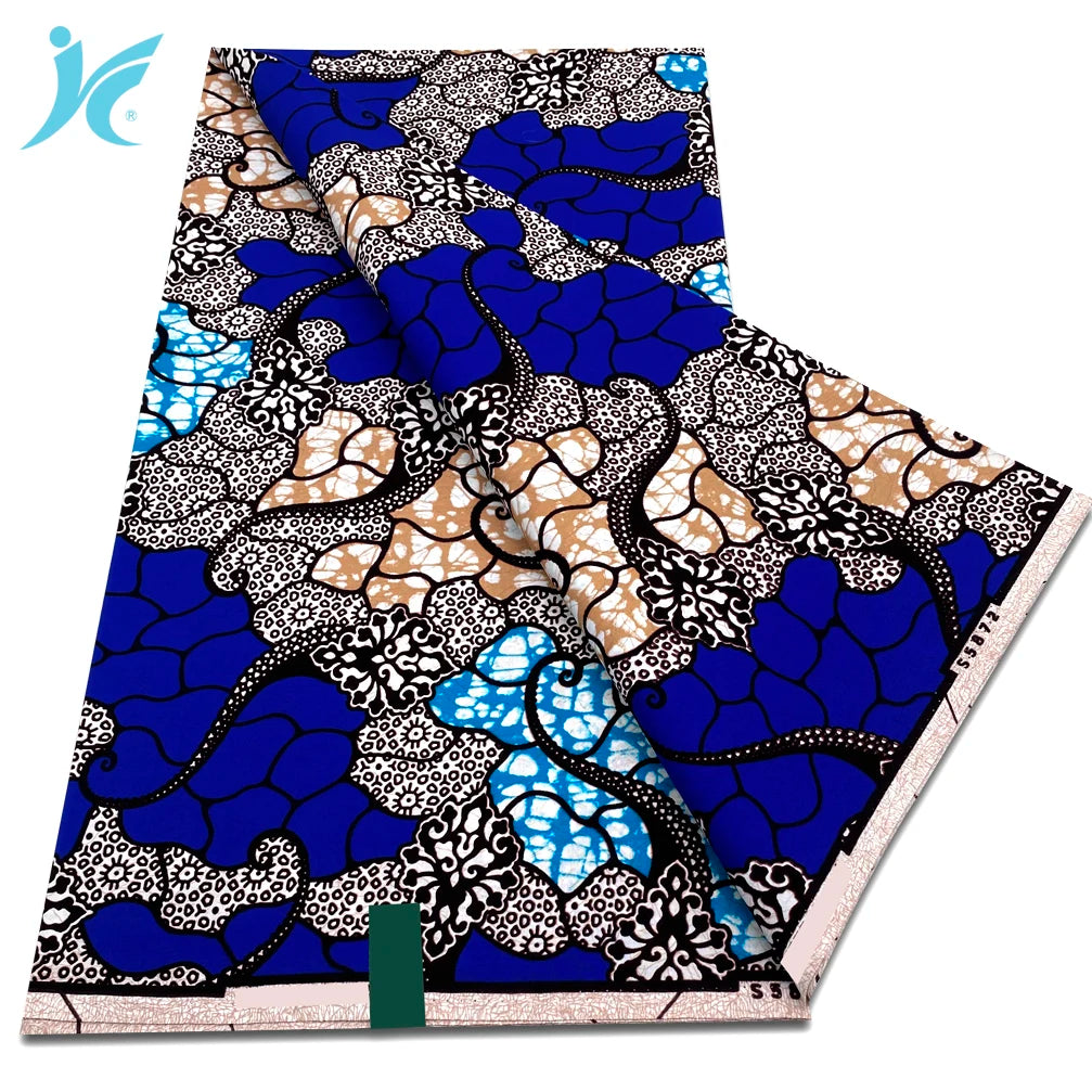 African Real Wax Prints Fabric Ankara Wax 100% Cotton Fabric Guaranteed Veritable Original Sewing Material