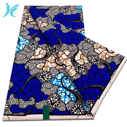 African Real Wax Prints Fabric Ankara Wax 100% Cotton Fabric Guaranteed Veritable Original Sewing Material