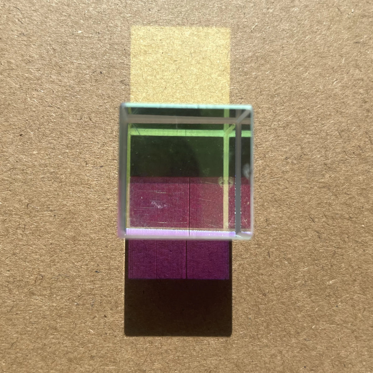 1pcs Science Magic Prism Cube 20mm Hexahedral Crystal Magic Cmy Cube 3D Color Cube Prism For Photography