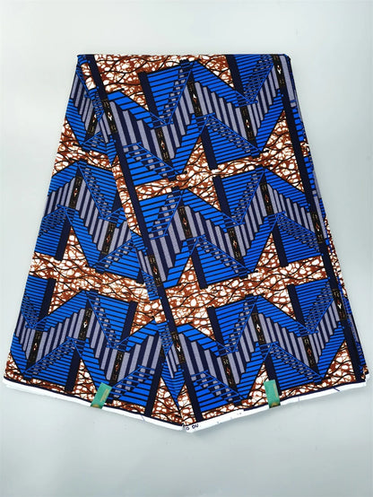 Dutch Hollandais Printed Fabric for African Classical Dress Veritable Real Wax Guaranteed 100% Cotton 6 Yards