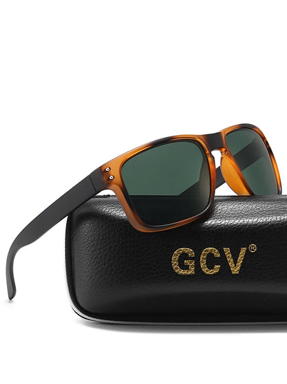 GCV Brand Fashion Wrap Frame Retro Decorative Photochromic Classic Polarized Women Men Versatile Pattern Sunglasses UV400 Goggle