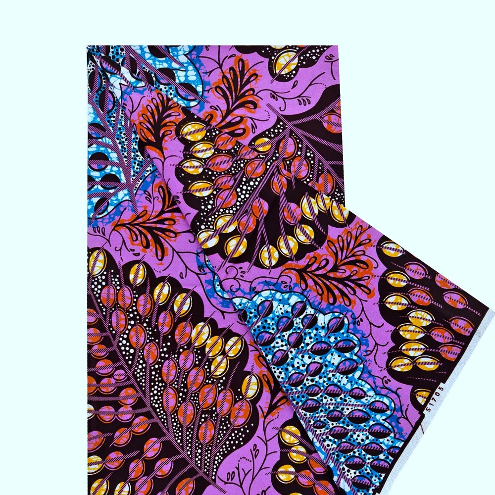 New Super Tissu Ankara Good Real Prints African Wax Fabric Soft Pagne Cotton Material Kente 6YARDS Stuff Blue Batik For Sew