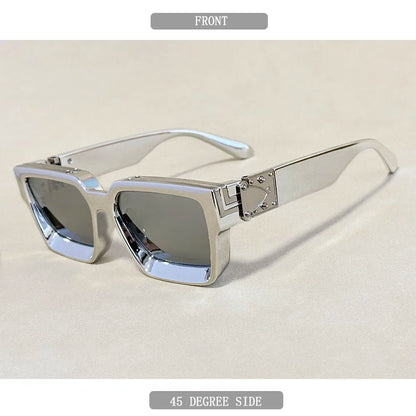Senior Square Sunglass Men Vintage Millionaire Sunglasses Women Silver Retro Fashion Glasses Dropshipping Gafas De Sol Hombre
