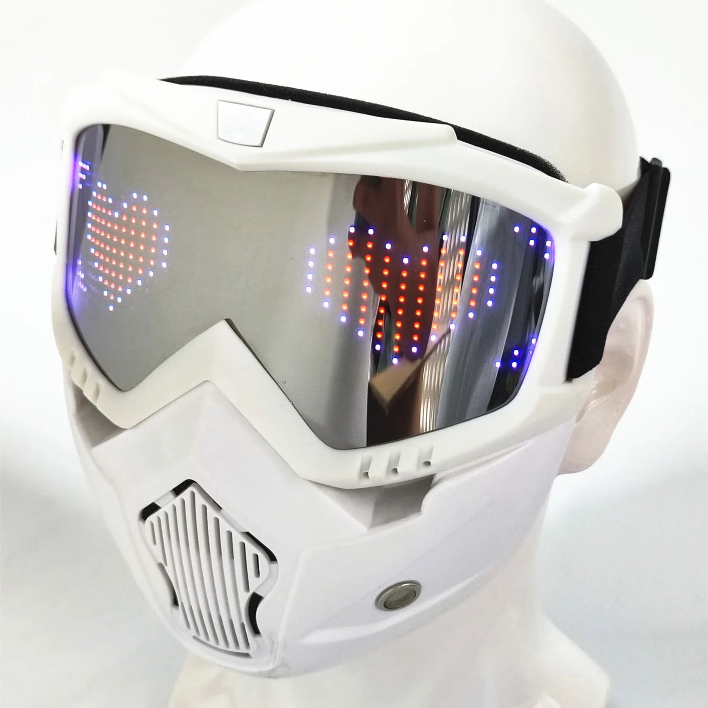 Punk Cyber Bluetooth App Led Mask Party Magic Flash Carnival Led Matrix Display Board Programmable Text Animation Light Glasses