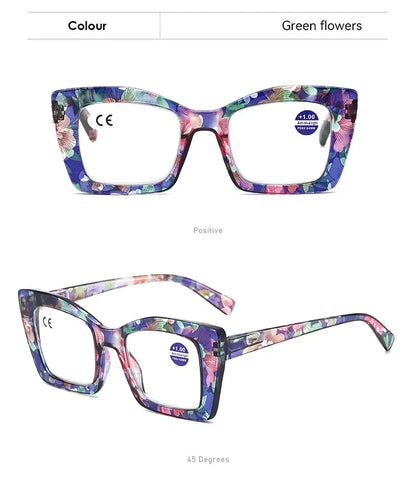 2025 New Fashionable Large Frame Women's Presbyopia Glasses High Definition Texture Neutral Color Anti Blue Light Glasses
