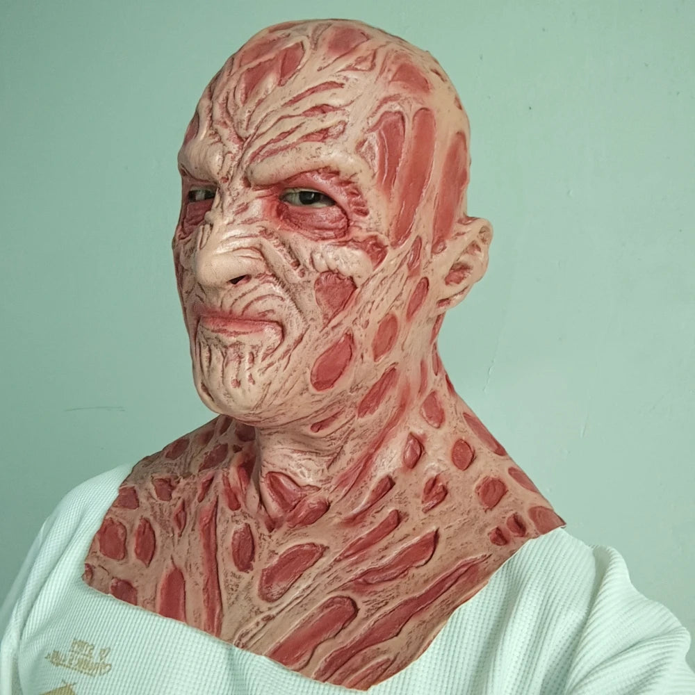 A Nightmare On Elm Street Freddy Krueger Mask Halloween Cosplay Party Horror Killer Freddy Costume Props Latex Full Head Mask