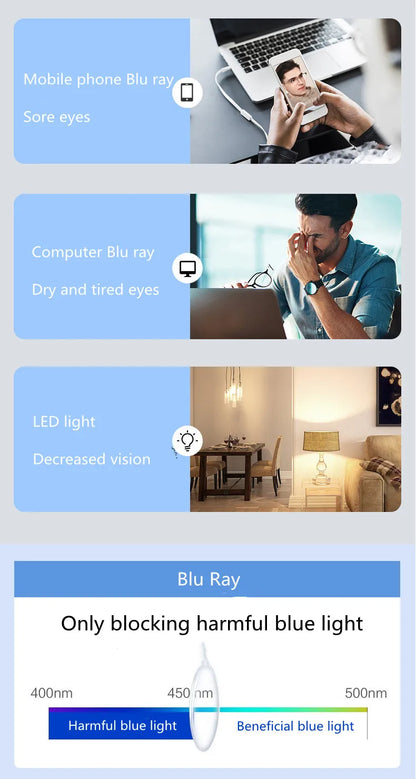 Ultralight Pure Titanium Photochromic Reading Glasses for Men Anti Blue Light Presbyopia Eyeglasses Resin Lens+0.5 0.75 1.75 2.5