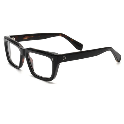 Fashion Thick Frame Acetate Glasses Men Vintage Square Myopia Prescription Eyeglasses Frame Reading Glasses Luxury Brand Eyewear
