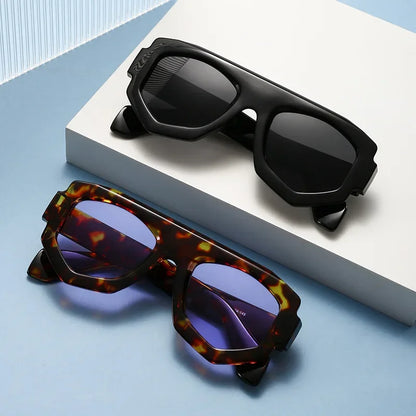 JNPCXI New Fashion Irregular Square Women Sunglasses Shades UV400 Retro Green Men Sun Glasses