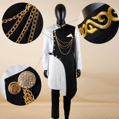 African Suits for Men 2025 Fashion New Two-piece (top + Pants) Men's Set Dashiki Outfits Party Wedding Guy Mens Clothes 2516001