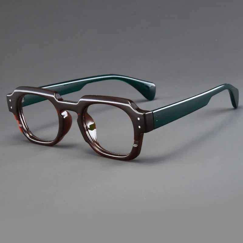 Korean Style Trendy Retro Square Irregular Glasses Frame Versatile Anti-Blue Light Glasses for Men and Women