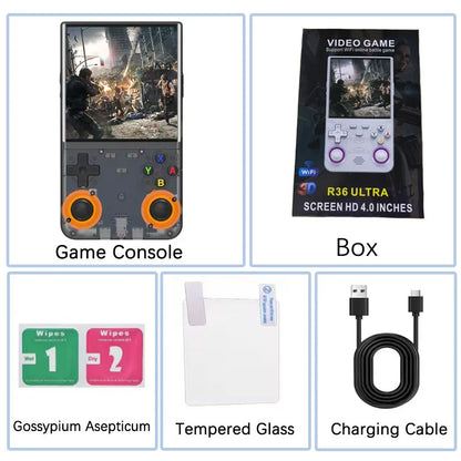 2026 Linux System R36 ULTRA Open Source Video Game Console 4 0inch IPS Handheld Game 64G 20000 Plus Games Retro Pocket Player