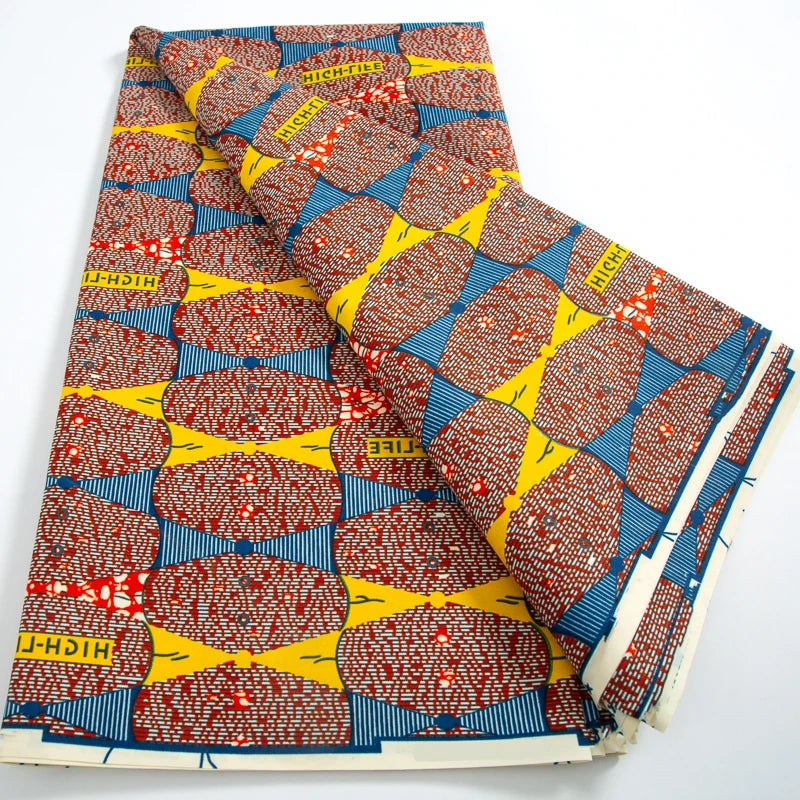 African New Wax Fabric Nigeria Ankara Wax Fabrics Newest Design Block Prints Batik Dutch For Dresses Sewing Cloth Materials
