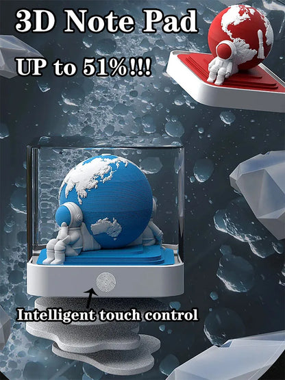 3D 3D Magic Castle Sticky Note Calendar Tearable Paper Sculpture with LED Light Weekly Desk Decor Creative Craft Gift