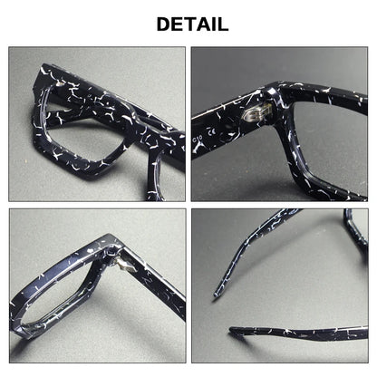 Gatenac Acetate Reading Glasses Handmade Photochromic Anti Blue Light Prescription Glasses Frame Men Progressive Myopia Eyewear