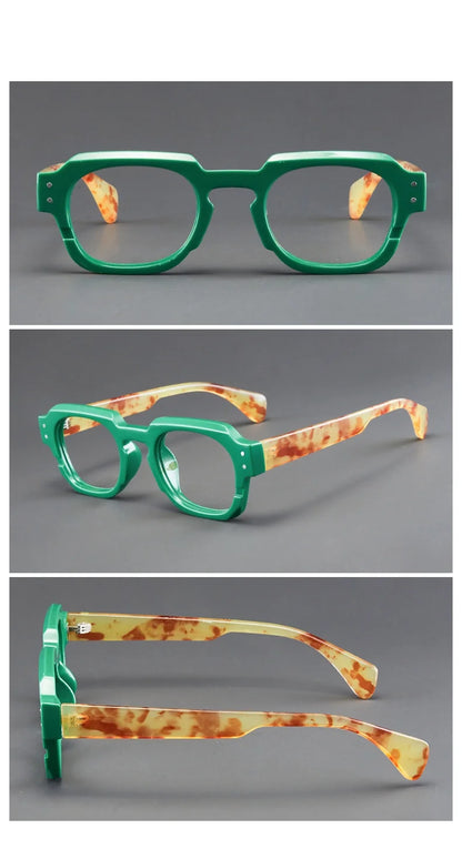 Korean Style Trendy Retro Square Irregular Glasses Frame Versatile Anti-Blue Light Glasses for Men and Women