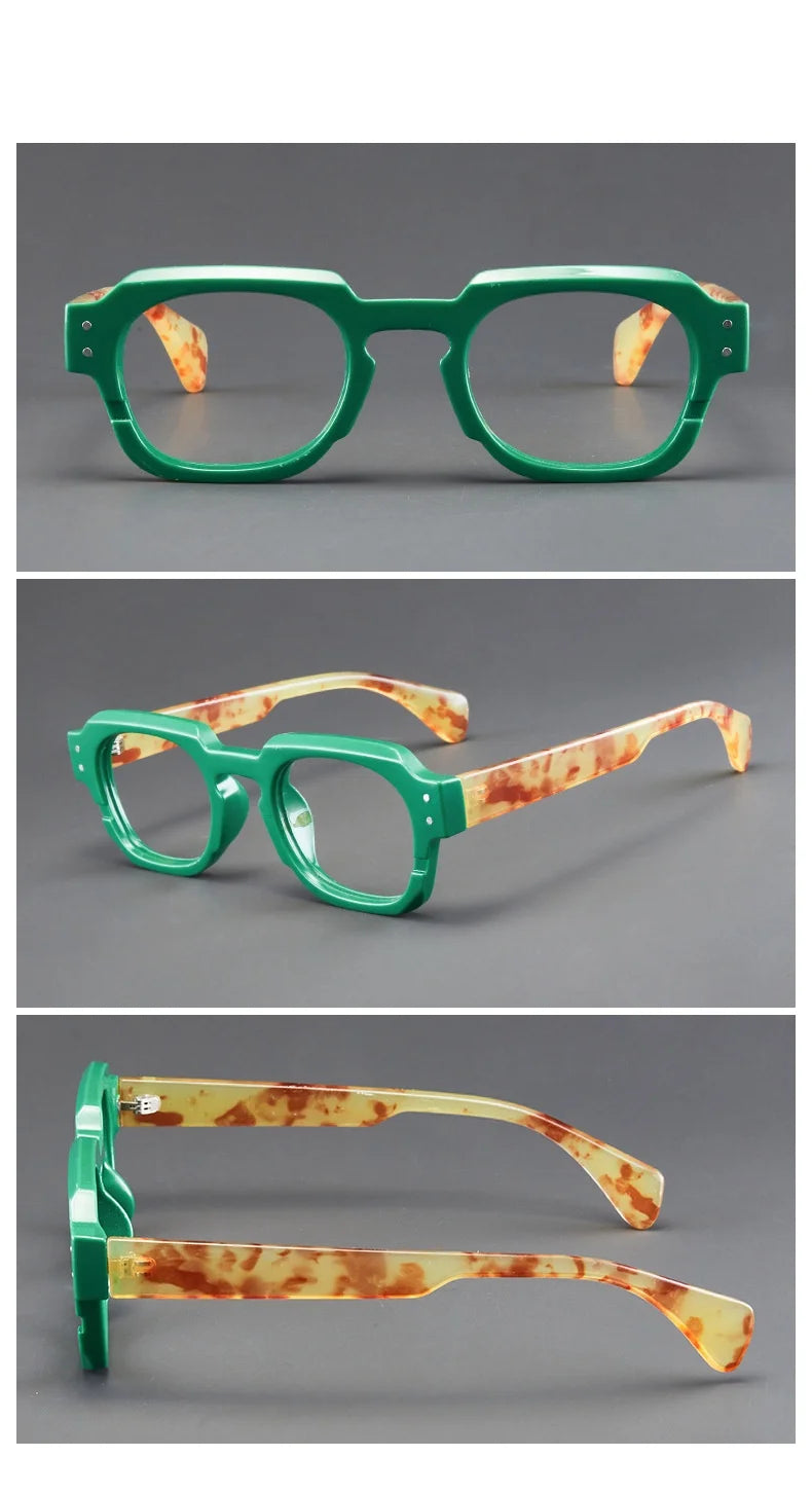 Korean Style Trendy Retro Square Irregular Glasses Frame Versatile Anti-Blue Light Glasses for Men and Women