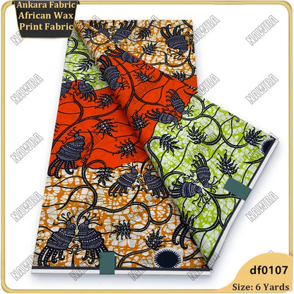 Fashionable African Real Wax Print Fabric 2026 Latest Design Ankara Wax Fabric Soft 100% Cotton Pagne Women Dress Loincloth ﻿