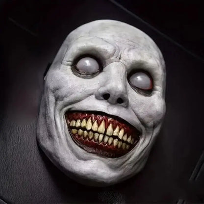 Halloween COS Exorcist Smiling White Face White Eyes Demon Mask Horror Mask Masquerade Haunted House Horror Mask Role Play