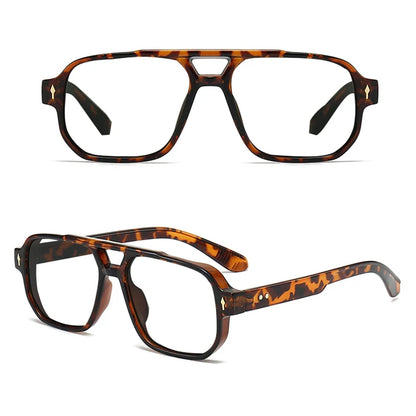 Blue Light Resistant Presbyopia Glasses for Men and Women Elegant Green Square Eyeglasses Frames Comfortable Reading Glasses