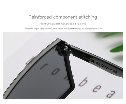 Oversized Square Sunglasses Women 2024 Luxury Brand Fashion Flat Top Red Black Clear Lens Men Fishing Shade Mirror UV400